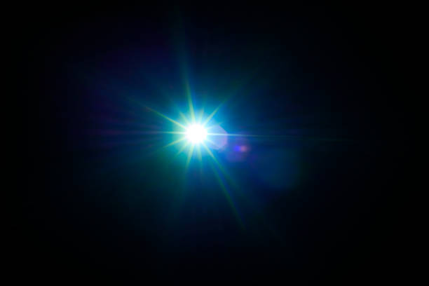 istock Lens flair blue amd green light 1135947731