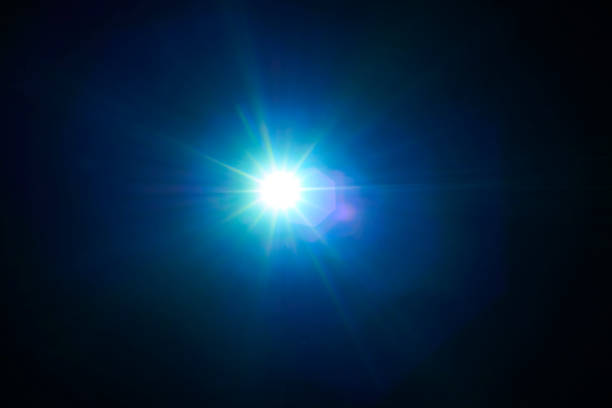istock Lens flair green and blue light 1135948735