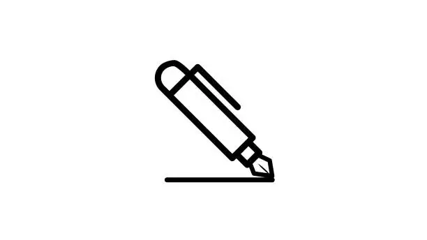 Vector illustration of Fountain pen icon