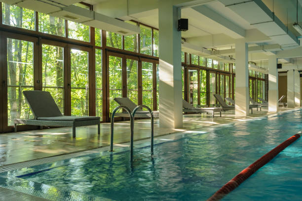 istock Interior of a public swimming pool 1135950419