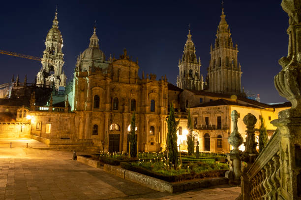 istock Cathedral in Santiago de Compostela after Sunset 1135953279