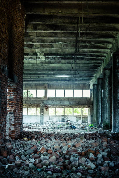 istock Ruined Interior of Derelict Abandoned Building 1135953336