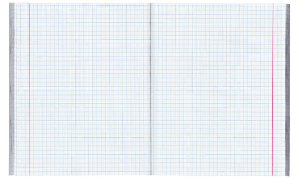 istock Texture school paper background. White sheet of paper in a cage 1135953545
