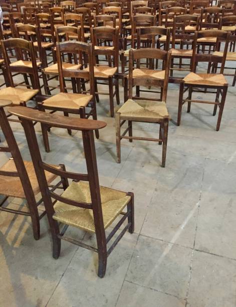 istock Chairs in Parisian church 1135956681