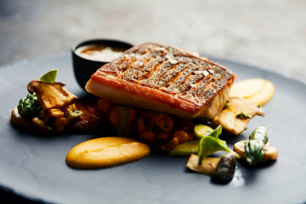 Grilled seabass fillet