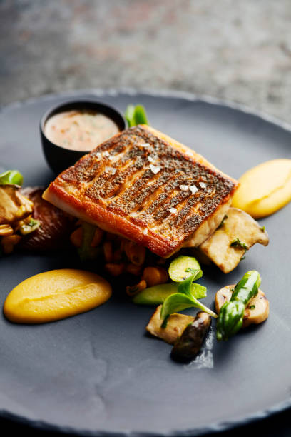 Grilled seabass fillet