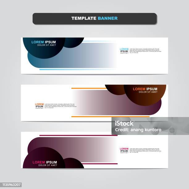 Vector Abstract Web Banner Design Template Stock Illustration ...