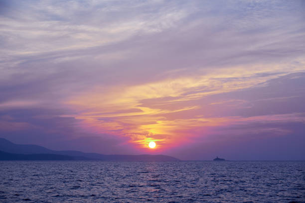 istock beautiful sunset on the sea 1135965222