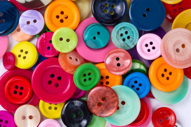 istock Sewing buttons background. Colorful sewing buttons texture 1135965255