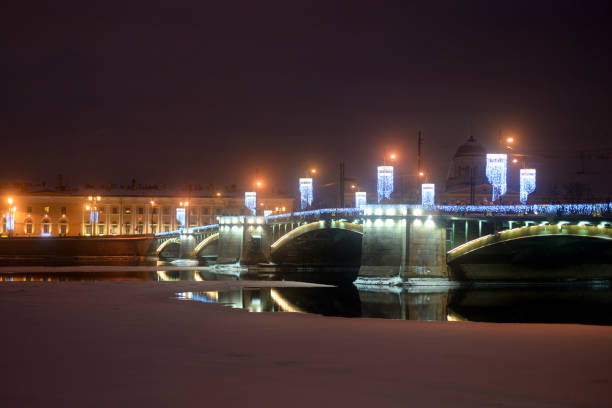 istock View of Exchange Bridge at winter night. 1135975070