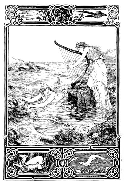 Antique Art Nouveau illustration from children book