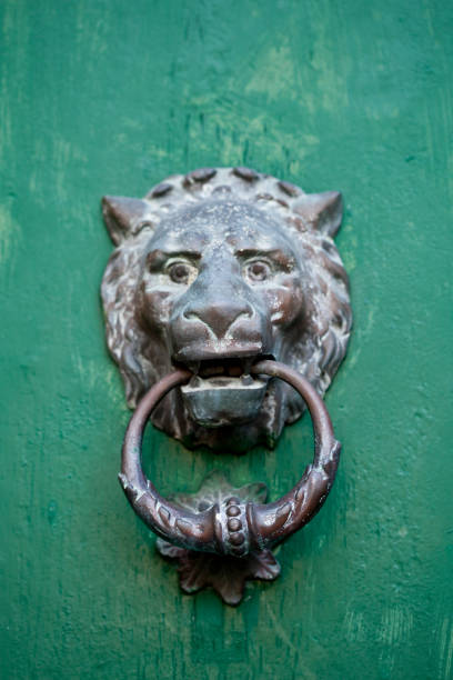 istock Ancient italian lion shaped door knocker 1135984371