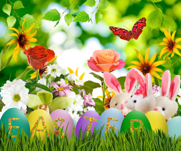 istock greeting, festive card for easter closeup 1135984731