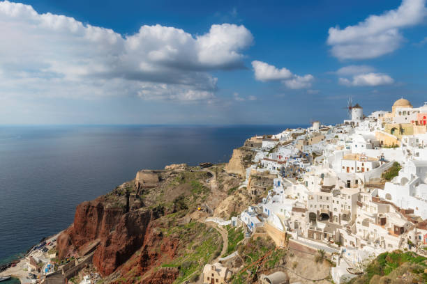 istock Santorini at sunset, Oia town, Greece. 1135985896