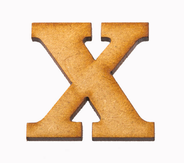 istock X, Wooden alphabet letter on white background 1135987788