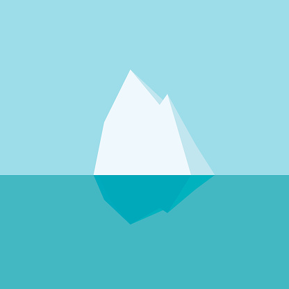 iceberg icon sign. Nature flat style sign