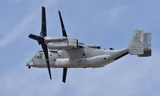 marine corps mv-22 osprey - helicopter boeing marines military - fotografias e filmes do acervo