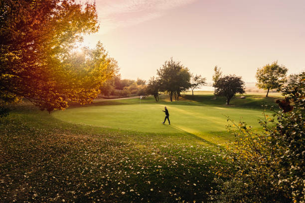istock Golfer on the putting green. 1135988918