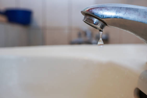 istock Faucet with water. In the bathroom. 1135989407