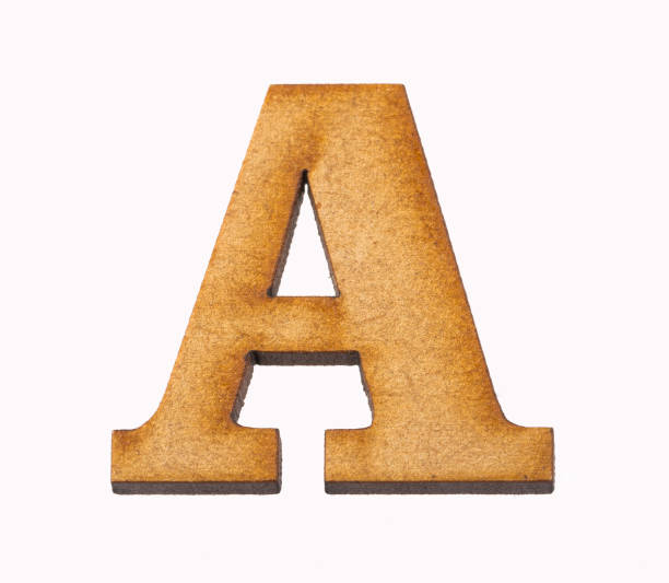 istock A, Wooden alphabet letter on white background 1135989446