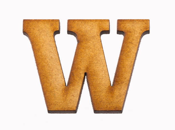 istock W, Wooden alphabet letter on white background 1135990160