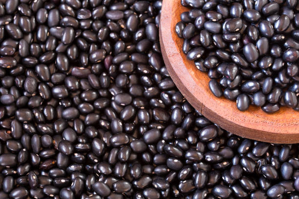 istock Raw black beans. Top view - Phaseolus vulgaris' Black turtle 1135994643
