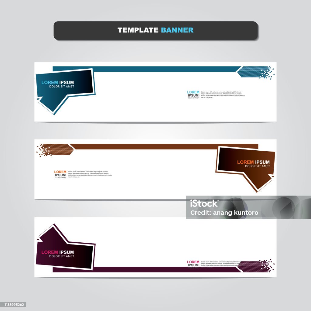 Vector Abstract Web Banner Design Template Stock Illustration ...
