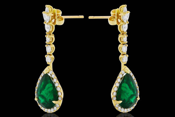 istock earrings ring  jewelry diamonds with and gemstone emerald ruby and Sapphire 1135998108