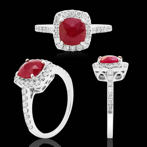 istock earrings ring  jewelry diamonds with and gemstone emerald ruby and Sapphire 1135998184