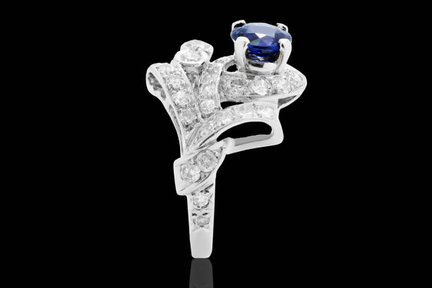 istock earrings ring  jewelry diamonds with and gemstone emerald ruby and Sapphire 1135998189