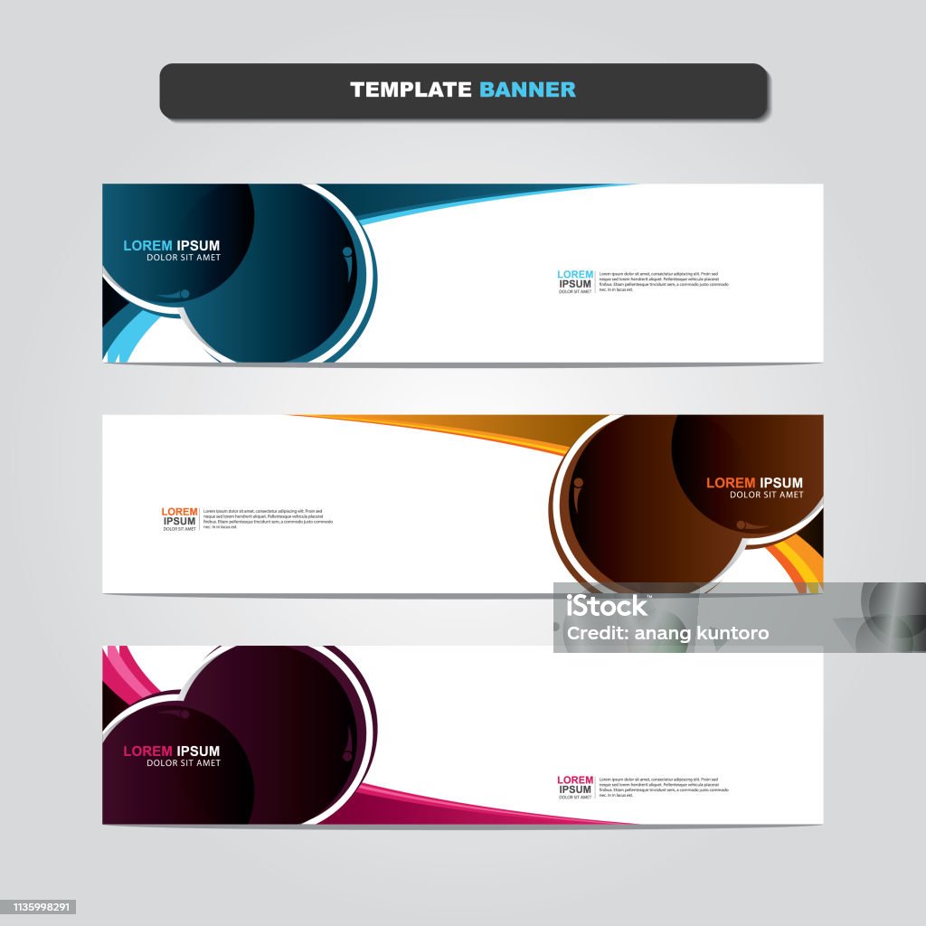 Web Banner Graphics Vector Abstract Web Banner Design Template Stock Illustration ...