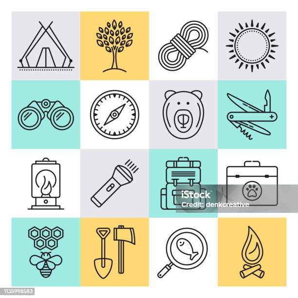 Exploring Motivations Experiences Outline Style Vector Icon Set Stock Illustration - Download Image Now