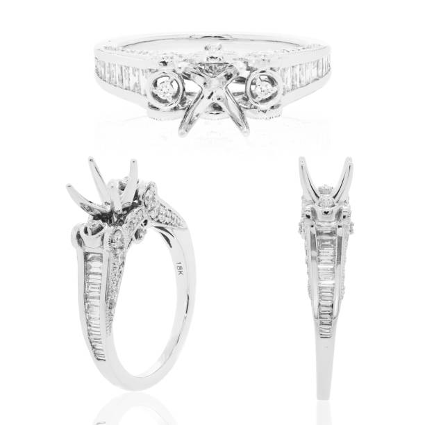 istock ring and jewlery in gold and silver with diamonds, gemstones emerald sapphire and ruby 1136000272