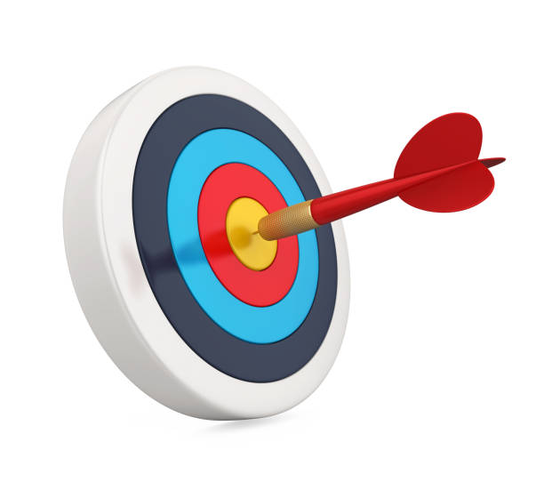 istock Arrow Darts and Target Isolated 1136000273