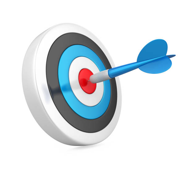 istock Arrow Darts and Target Isolated 1136000350