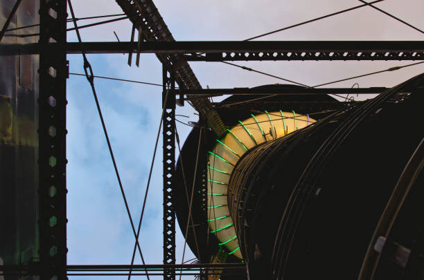 istock Under the metal old water tower 1136001326