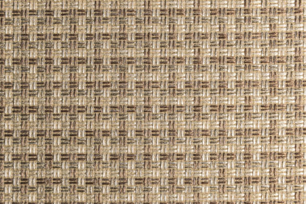 istock Textured background large beige textile. Texture of textile fabric close-up 1136012890
