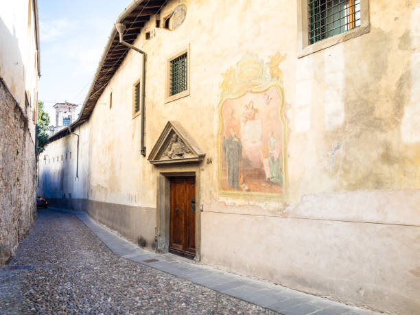istock outdoor wall of Benedictine Monastery in Bergamo 1136018738