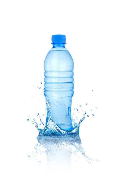 istock Bottle with pure water and splash around it 1136020148