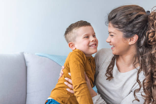 istock Beautiful mother and her cute son 1136020740