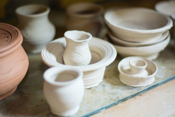 istock a variety of handmade pottery 1136022168
