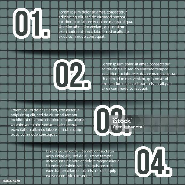 Number Simple Layout Design Numbered Design Template Layout Stock Illustration - Download Image Now ...