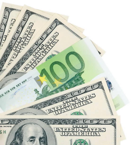 istock dollar and euro on white 1136028624