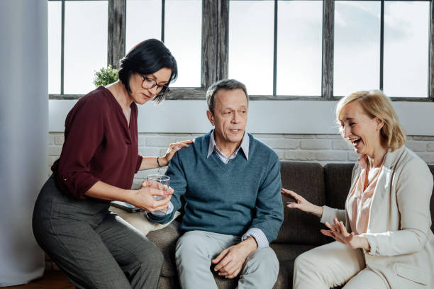 istock Impressive short-haired man being floaded with feelings 1136029616