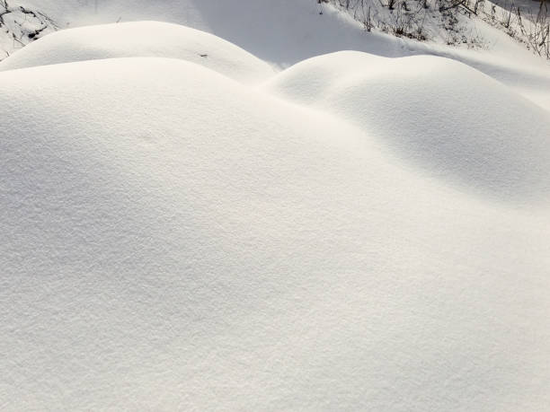 istock White Snowy Sand Dune, Winter Snow Background - Stock Image 1136033970