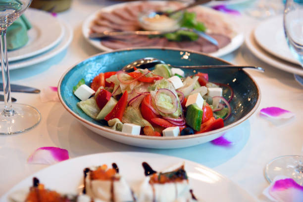 istock Chinese vegetable salad on the dining table. 1136035113