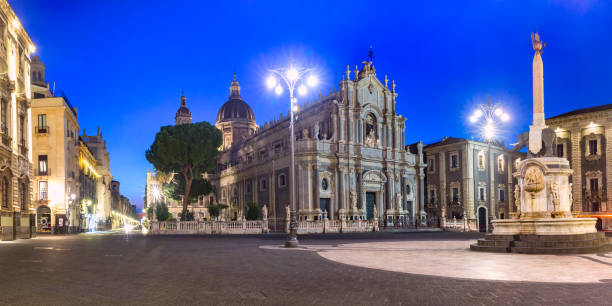 istock Catania Cathedral at night, Sicily, Italy 1136037435