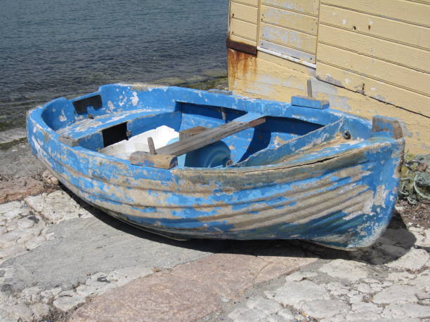 istock Abandoned Rowing Boat in Corfu 1136037570