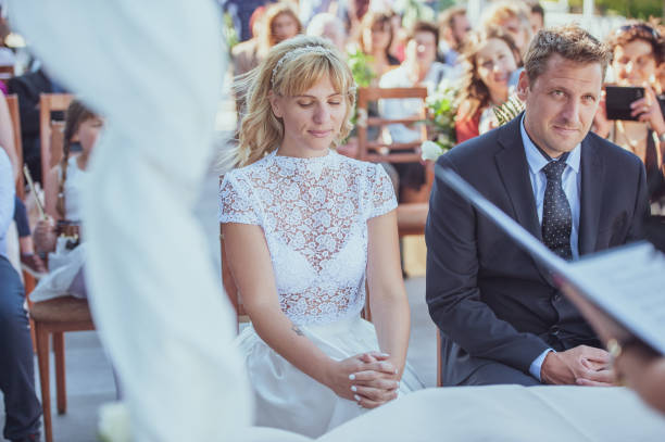istock Bride and Groom at Wedding Ceremony 1136037824