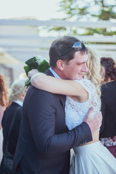 istock Adult Man Congratulating the Bride 1136037853